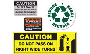 WARNING LABELS & STICKERS